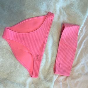 hot pink triangl bikini